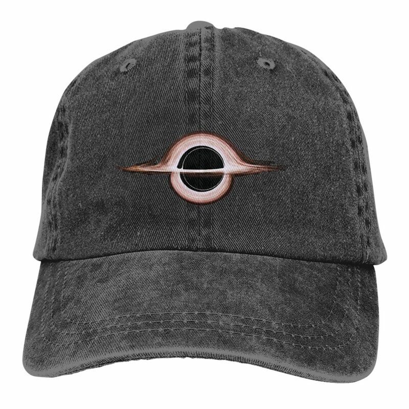 Casual Black Hole Baseball Cap Unisex Distressed Denim Snapback Cap Outdoor All Seasons Travel Caps Hat