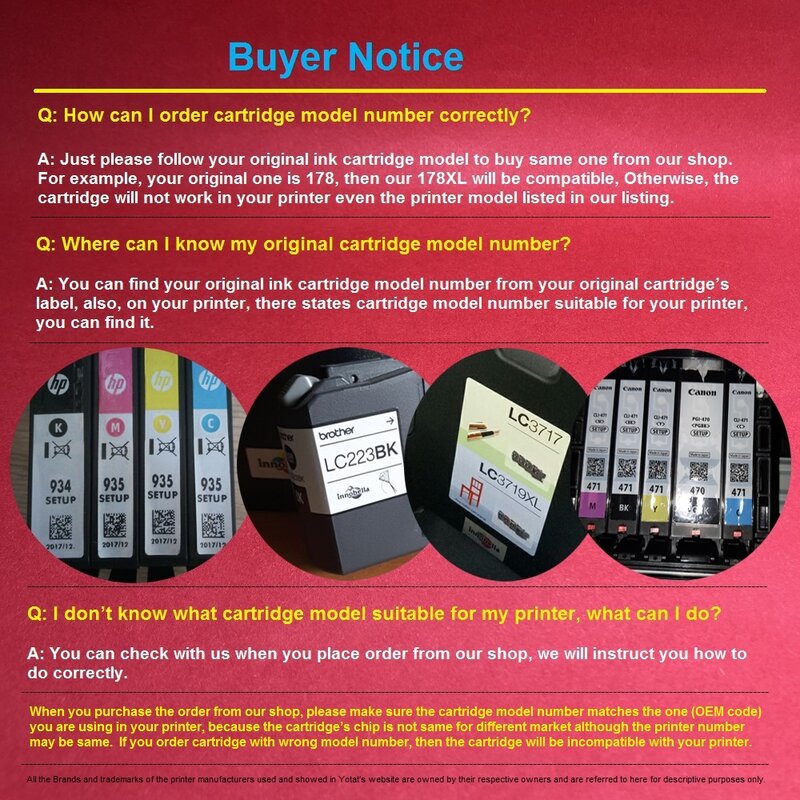 4Color/Set LC23EXXL Compatible Ink Cartridge LC23E Replacement Ink Cartridge for Brother MFC-J5920DW Printer
