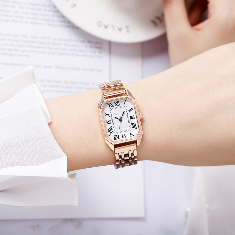 Nieuwe Mode Buitenlandse Handel Lichtmetalen Stalen Band Stalen Ketting Horloge Dames Groothandel Quartz Watch21