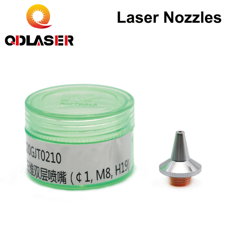 QDLASER 3D Single & Double Layer Laser Nozzle M8 Dia.15mm Height 19mm 3D Cutting Nozzle For Raytools 3D BT240S BM109