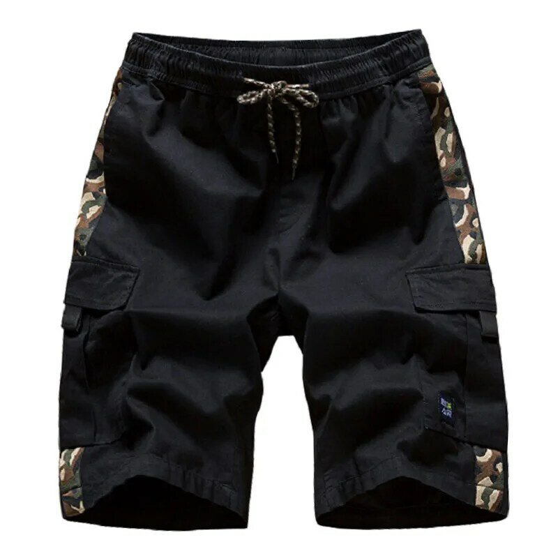 Men's Summer Cargo Shorts Military Training Breathable Sweat-absorbing Shorts Cotton Stretch Casual Loose Shorts Plus Size 8XL