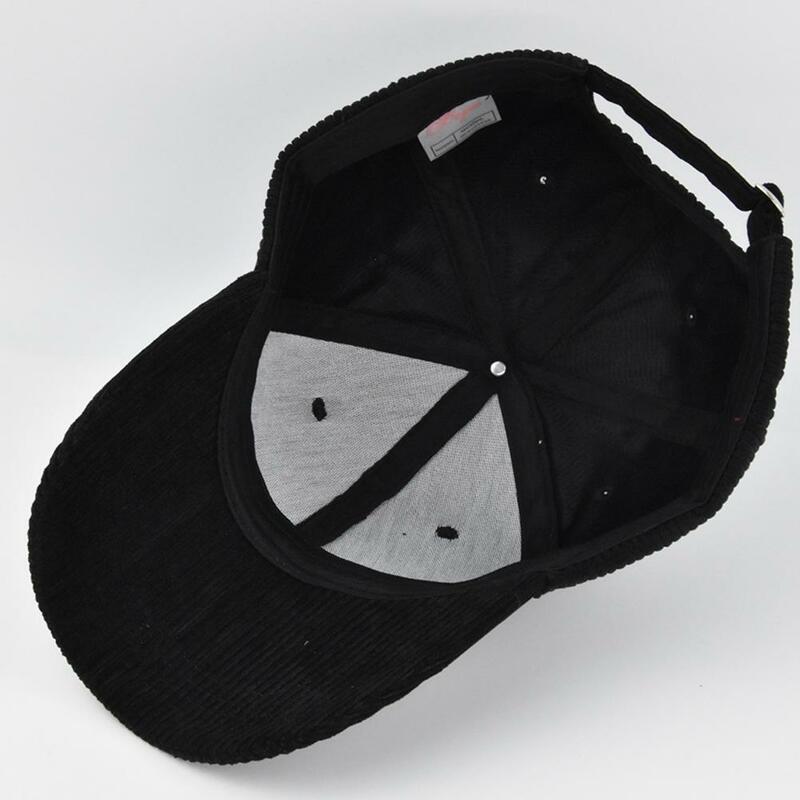 Unsiex-Sombrero de béisbol con textura a rayas, gorro con hebilla ajustable, ala larga rizada, protección solar, soporte para cola de caballo, gorra con visera informal