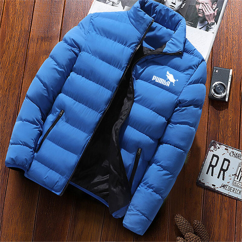 Men's New Autumn and Winter Casual Warmth Thickened Waterproof Coat Parka Men's New Autumn Windproof Hooded Parka Coat