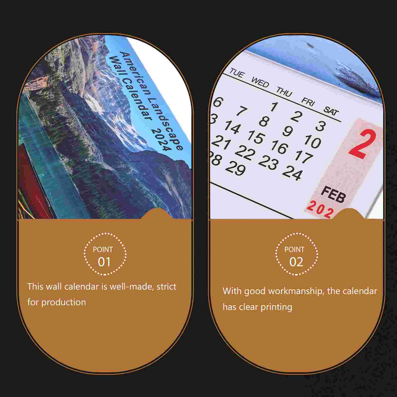 Calendario fotografico paesaggistico calendario da appendere calendario da parete per le vacanze calendario da appendere portatile per le vacanze in casa