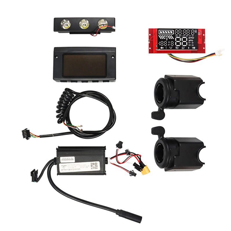 Комплект осветительных приборов контроллера, аксессуары для электромобилей черного и красного цветов, полноразмерные компоненты приборов электромобилей