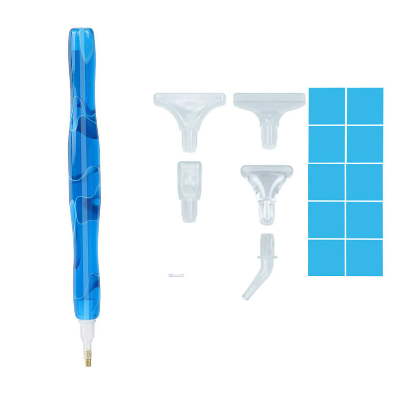 Długopis z żywicy diamentowy akcesoria do malowania ekologiczny ze stopu końcówki zamienne z wieloma podkładkami punktowymi do narzędzie do zdobienia paznokci