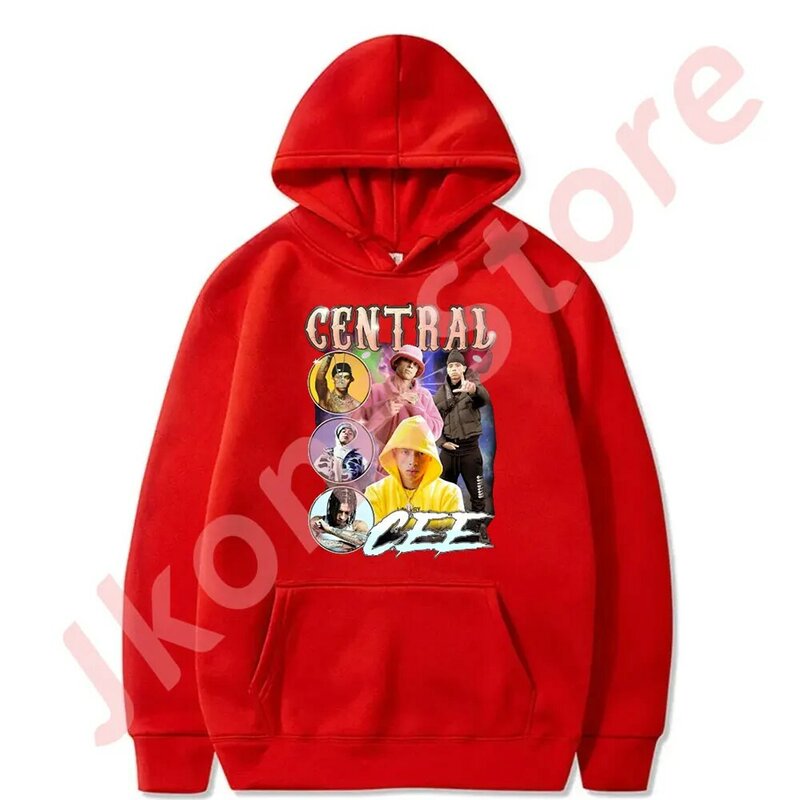 Centrale Cee Vintage Hoodies Rapper Tour Merchandise Pullovers Winter Unisex Mode Casual Hiphop Sweatshirts