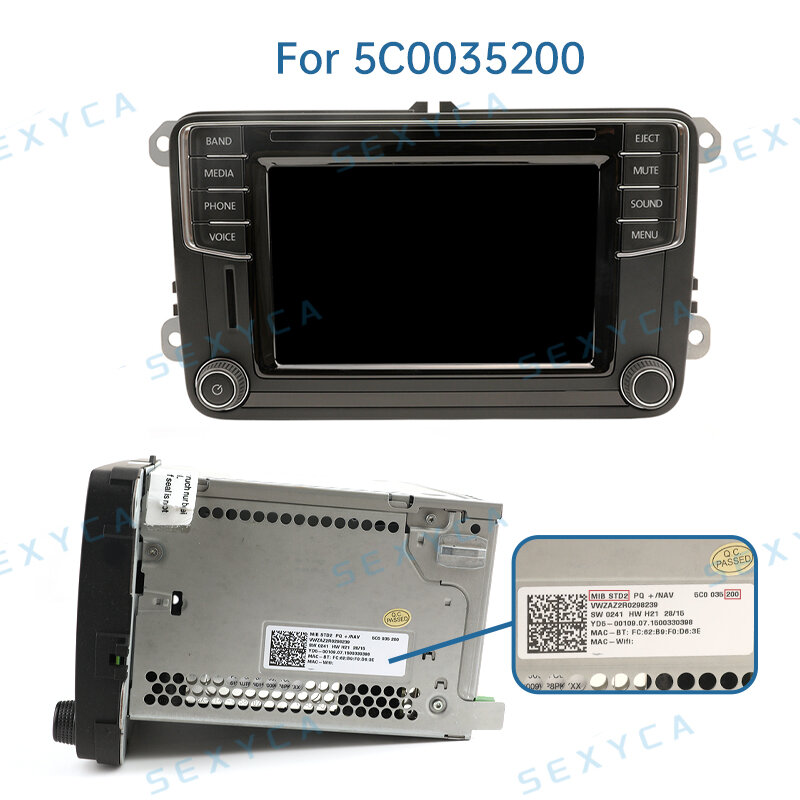 Digitalizzatore in vetro con Display Touch Screen da 6.5 pollici per VW MIB 2 MIB STD2 schermo LCD parti di navigazione per auto per Radio multimediale 682G