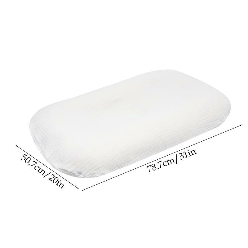 Newborn Lounger Cover Removable Baby Padded Lounger Slipcover Muslin Baby Lounger Covers Toddler Floor Seat Cover Newborn