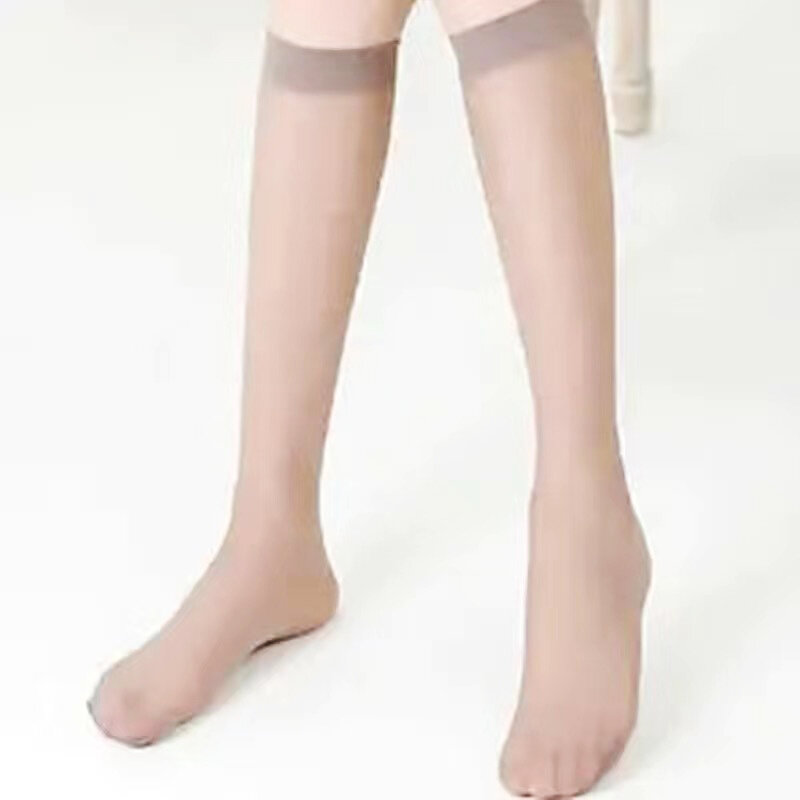 Summer Transparent Thin Stockings Nylon Female Ladies Over Knee Socks For Women Stocking Sexy Black Skin Color