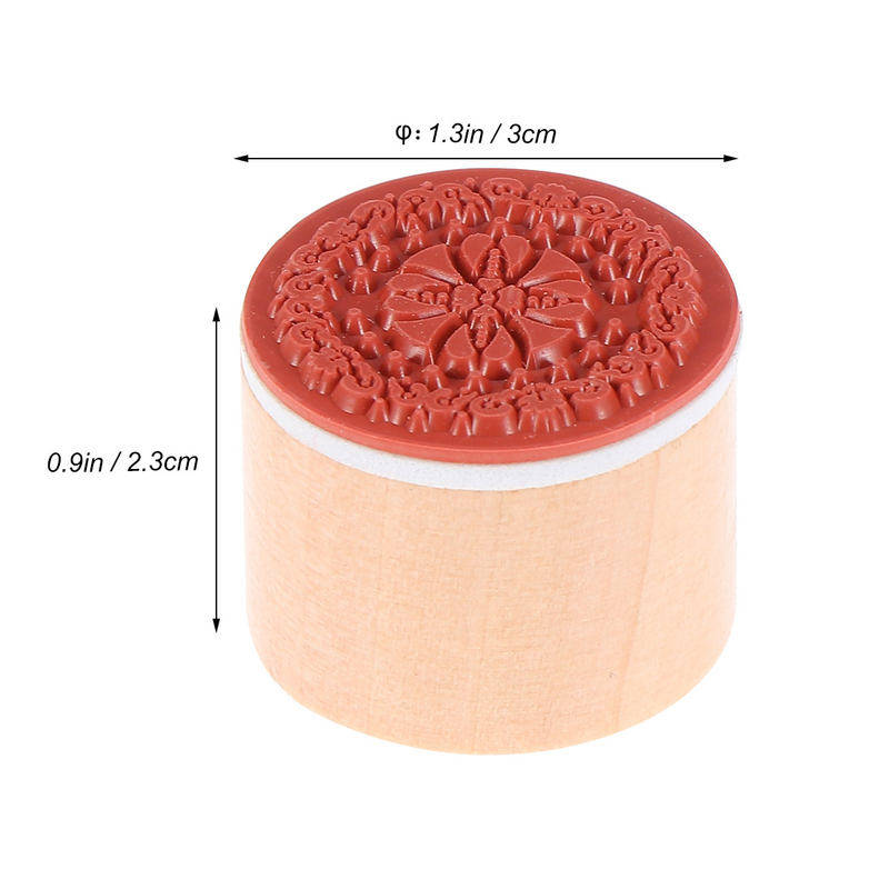 Lace Seals Wooden Stampers Circle Party Favors Stamps Square Shape for Card Making