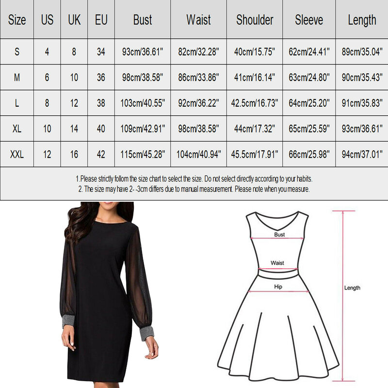 Spring Dresses For Women Solid Color Mesh Glitter Sparkly Sequins Mini Long Sleeve Dress For Women Cocktail Dresses For Women