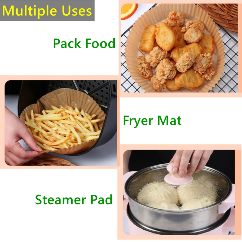 Polymères de cuisson antiadhésifs pour friteuse à air de poulet, doublure en papier parchemin, résistant à l'huile et à l'eau, accessoires de four