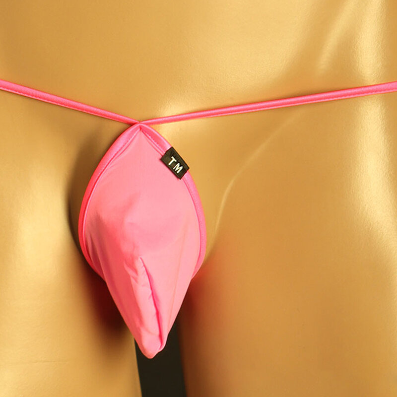 Fashionable and Comfortable Men's Red Premium Nylon G String Underwear Jockstrap Bikini T Back Thong Pouch Panties