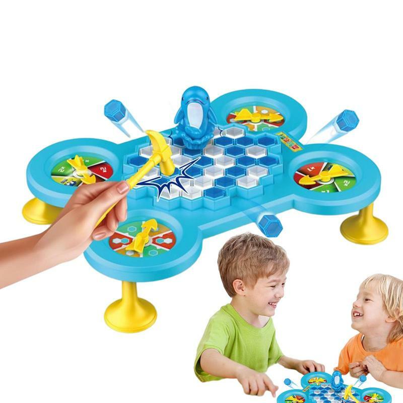 Animal Ice Breaking Game for Children, Interativo pai-filho, Funny Family Trap Toys, Desktop Ice Cubes Balance Toy, Salvar animal