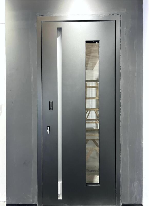 Sixinalu-Portes d'entrée extérieures pour la maison, sécurité, profil en alliage d'aluminium, taille et document personnalisés