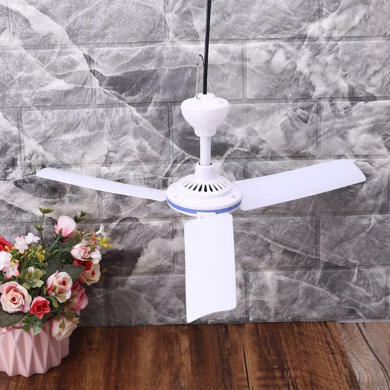 3 Leaves 48V 60V Ceiling Fan Air Cooler Hanging E-Bike Powered 19.6inch Tent Fans for Camping Outdoor Dormitory Home Dropship