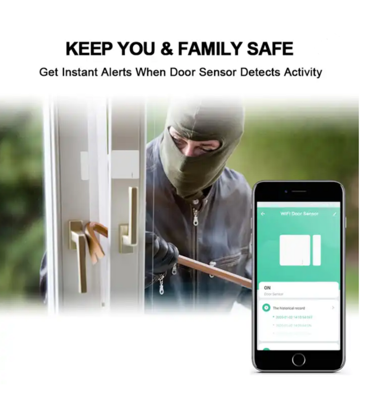 Campanello Tuya allarme finestra 130db Doodle Wifi magnete porta allarme Smart Home sensore multifunzione plastica ABS sicurezza domestica