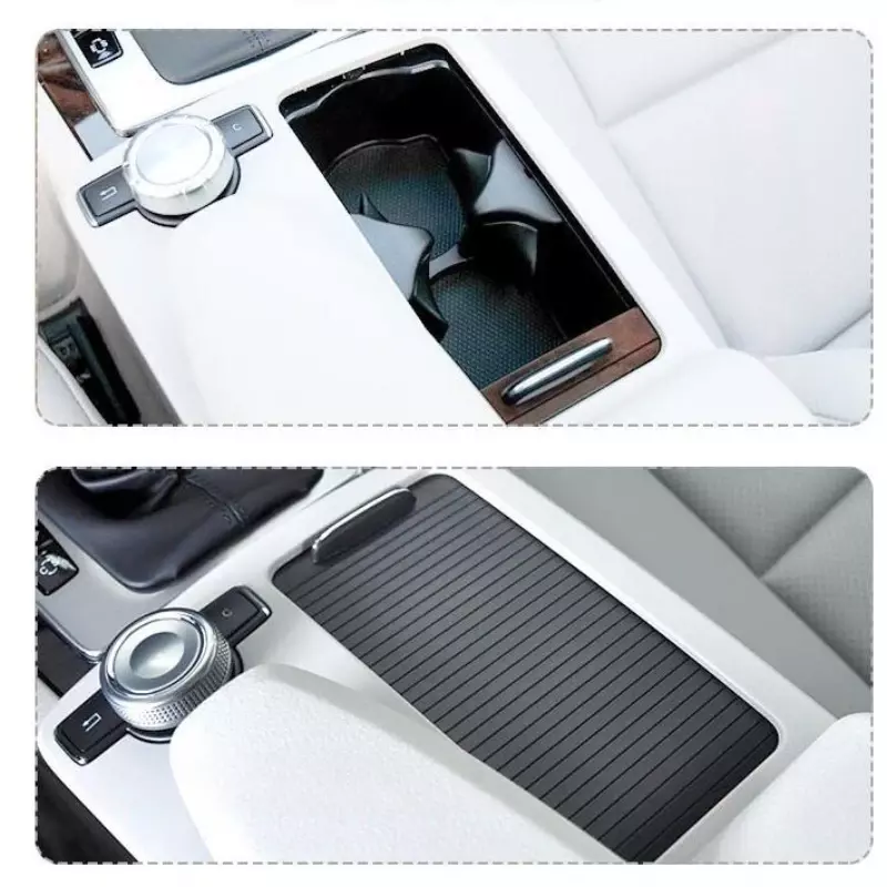 Car Inner Indoor Centre Console Roller Blind Cover Water Cup Holder Storage For Mercedes C-Calss W204 S204 E-Class W212 S212