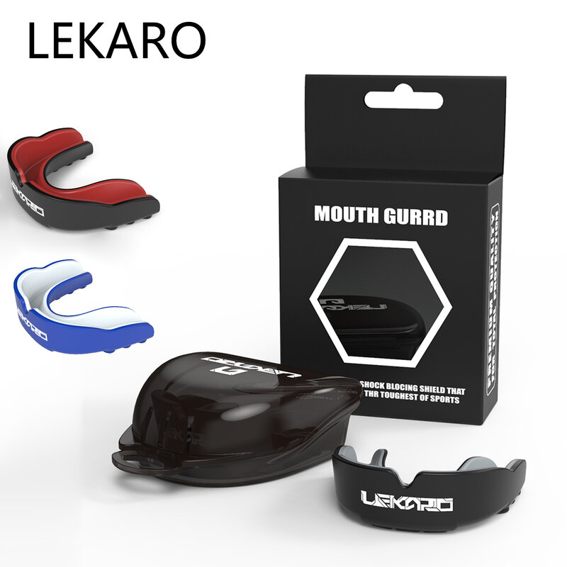 Lekaro Adult Sports Tooth Protection Eva Mouth Guard Sports Kids Mouthguard For Basketball Mma Martial Art Child Boxing Brace
