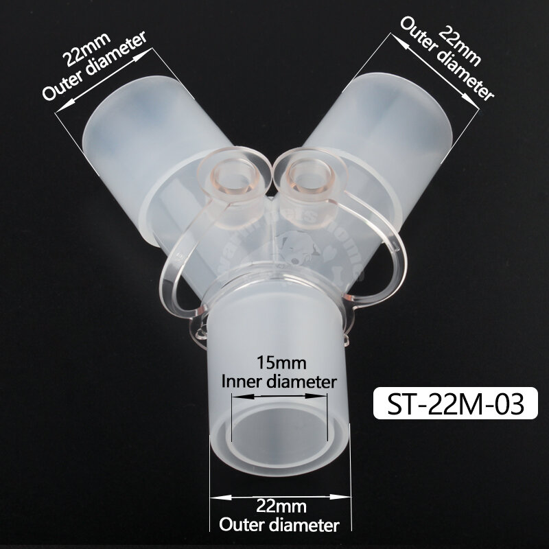 Conector do tubo ondulado, circuito de respiração, adaptador reto da conexão, anestesia respiratória, forma de L Y