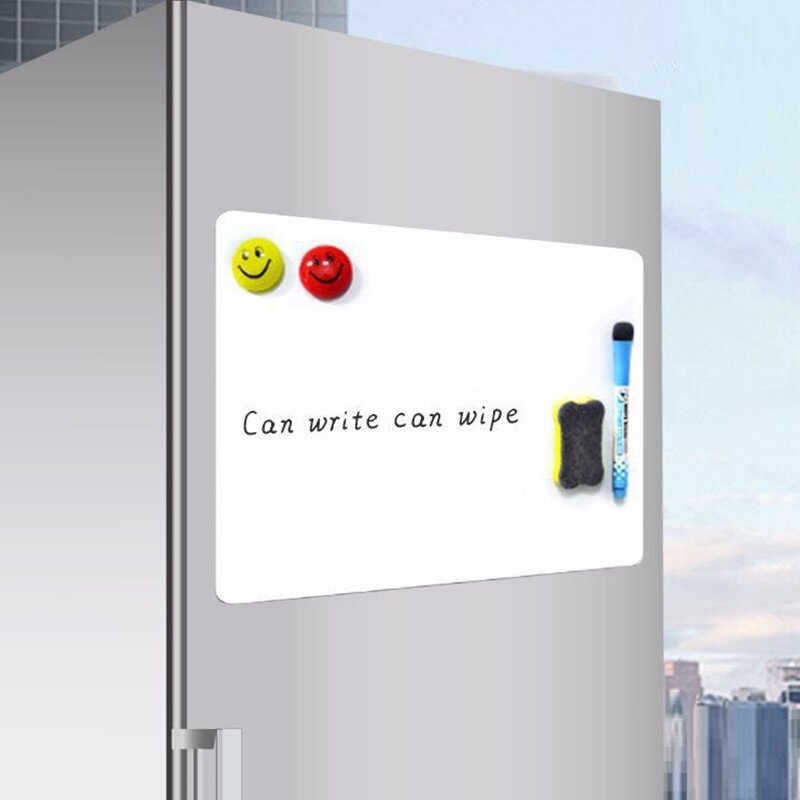 Placa de mensagem de gravação de graffiti lembrar almofada de memorando ímã de geladeira de placa branca de limpeza seca magnética