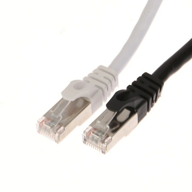 Kabel jaringan Ethernet 0.5m-2m CAT6E, kabel jaringan Ethernet kualitas tinggi Male ke Male RJ45 Patch LAN pendek