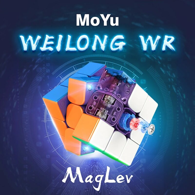 MOYU WeiLong WR M MagLev 2021 3X3 Levitasi Magnetik Weilong WRM 2021 Lite Mainan Fidget Profesional Kubus Kecepatan Ajaib
