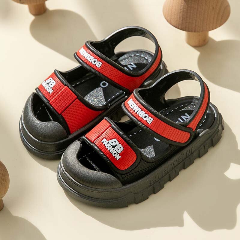 Sandálias infantis para meninos e meninas, botton macio, primeiro andador, sapatos infantis de verão, moda, 2022