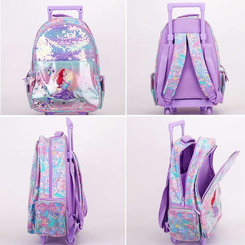 MINISO Disney Wheel Backpack borse da scuola per bambini per ragazzi simgle Large Trolley zainetto Marvel zaino da viaggio per ragazza regalo
