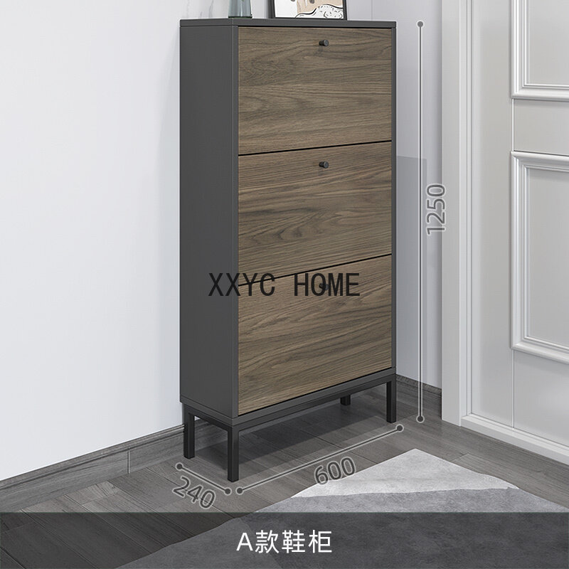 LBX Home Doorway Large Capacity Entrance Cabinet Storage Hall Cabinet Tilting Type Shoe Changing Stool All-in-One Cabinet