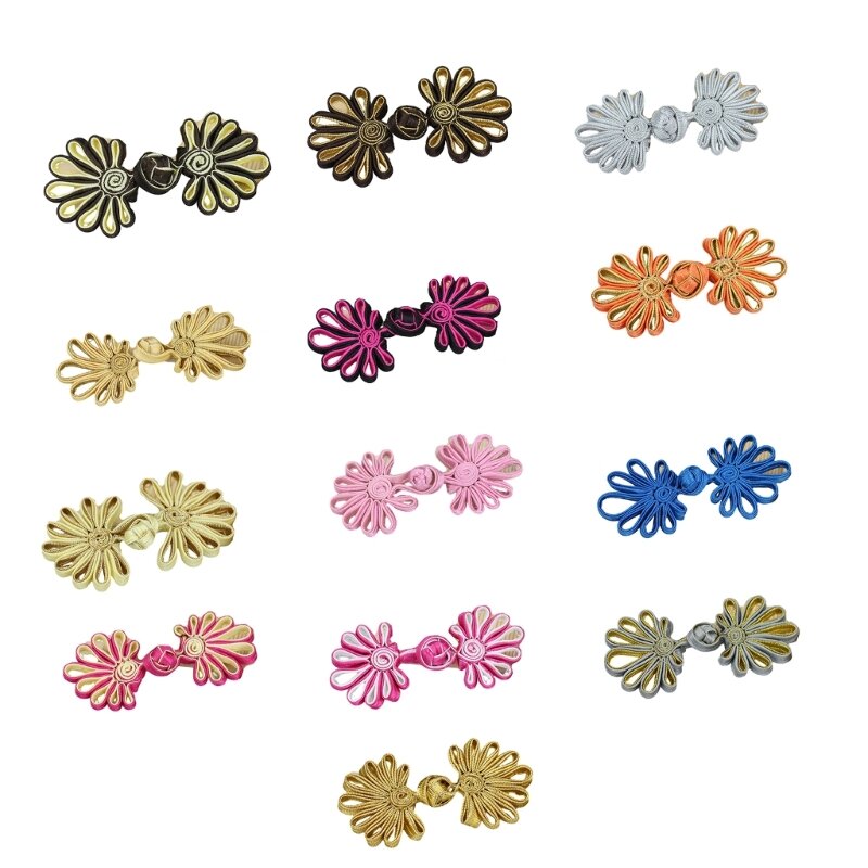 Y166 Cheongsam Buttons Closure Sewing Fasteners for Sweater Coat Cheongsam Traditional Handcraft Accessories