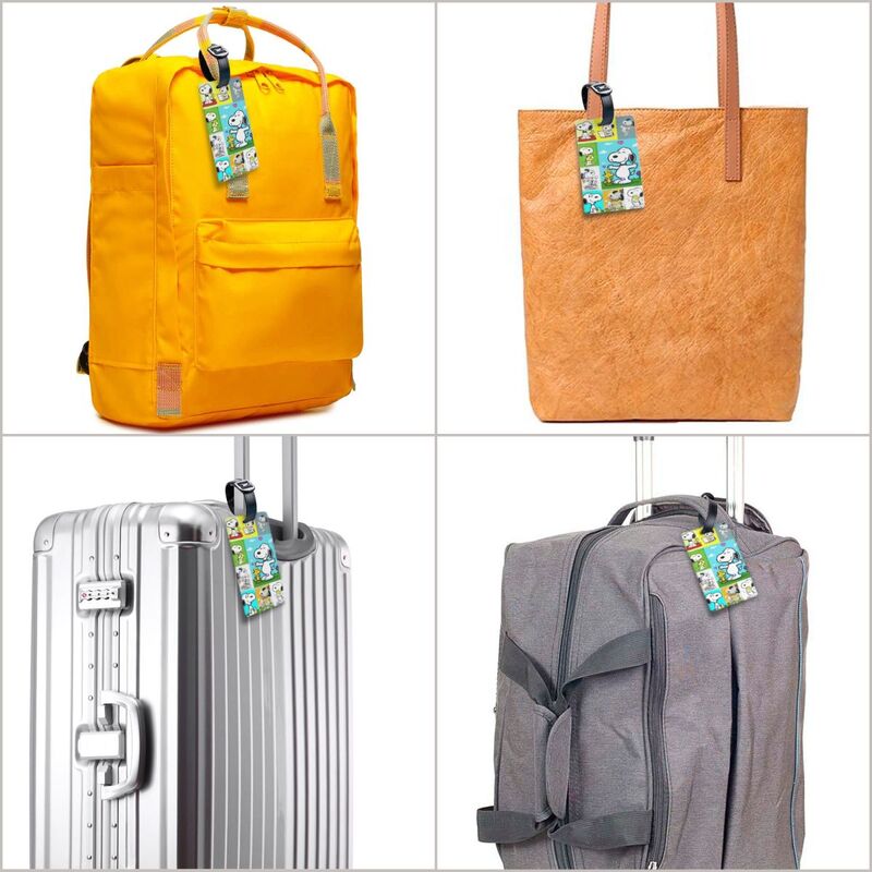 Étiquettes à bagages personnalisées SnoAmendements de dessin animé, étiquettes à bagages amusantes pour valises, couverture de confidentialité, carte d'identité nominative