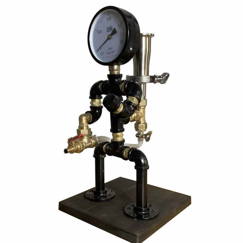 Loft coffee bar counter decoration, pouring water pipe robot, industrial style retro wine dispenser