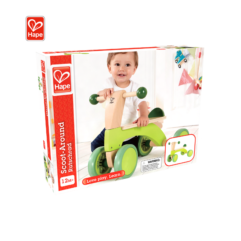 I giocattoli educativi per bambini girano l'auto per l'equilibrio del bambino con girello in legno