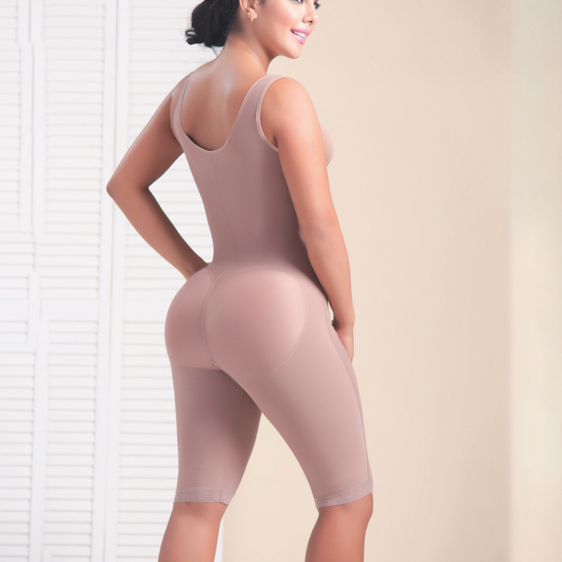 Shapewear corpo inteiro com zíper lateral para mulheres, treinadora colombiana de cintura, controle de barriga, modelador corporal, cueca pós-parto