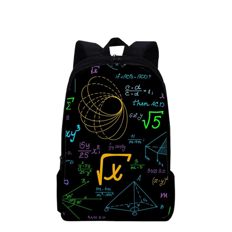 Kreatywny formuła matematyczna torba z nadrukiem uczniowski tornister dziewczęcy chłopcy torba na książki nastolatek na co dzień plecak do przechowywania plecak podróżny