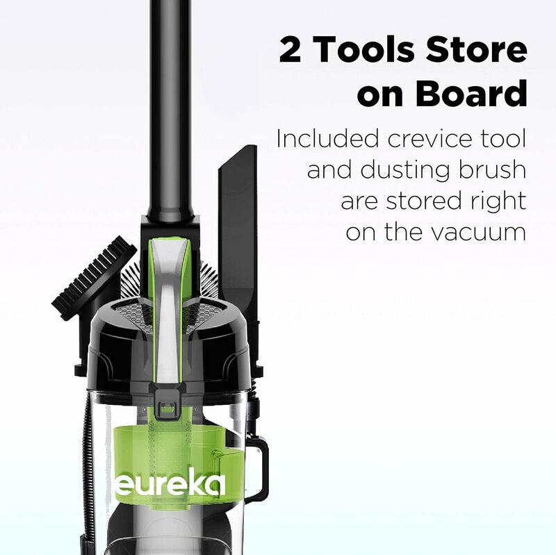 Eureka-Aspirador Ultra Leve, Poderoso, Sem Saco, Vertical, Tapete e Chão, Velocidade do Ar, com Filtro de Substituição, Verde
