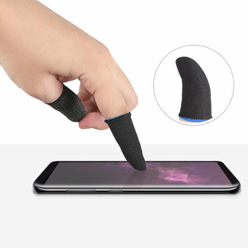 Ultra-fino respirável Non-Slip Touch Screen Finger Berços, anti-suor, anti-impressão digital, Berços jogo móvel