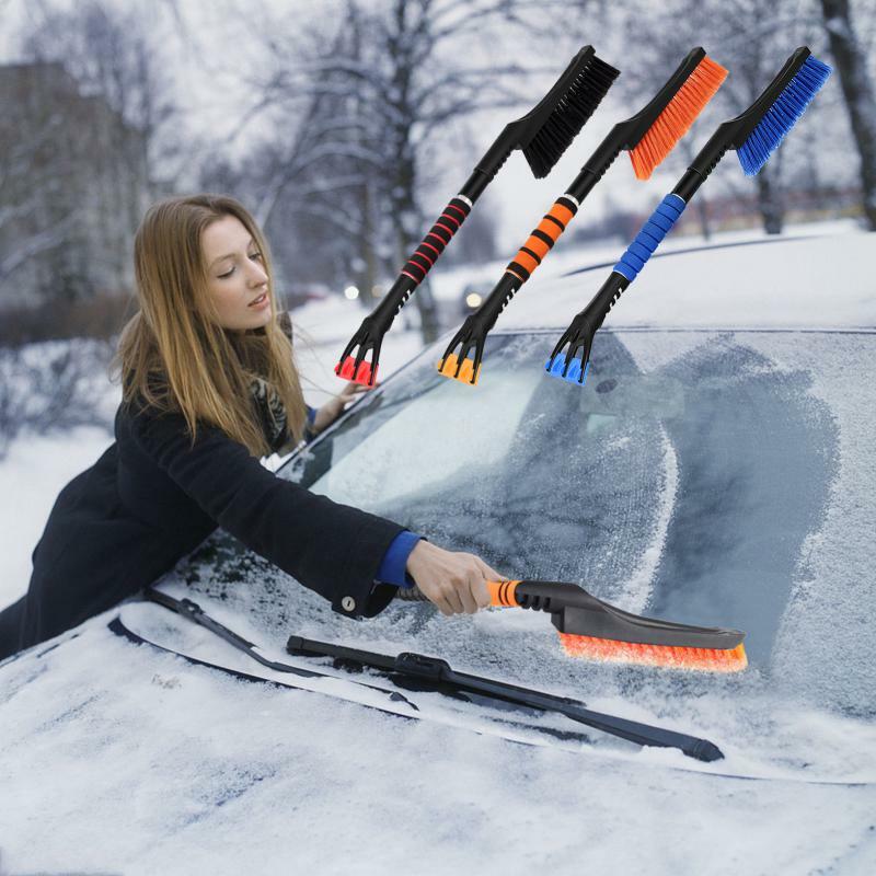 Снежный автомобиль, диагональ 5 дюймов, съемная Удобная ручка из пенопласта, скребок, щетка для снега, комбинация лопатки для льда и щетки для снега