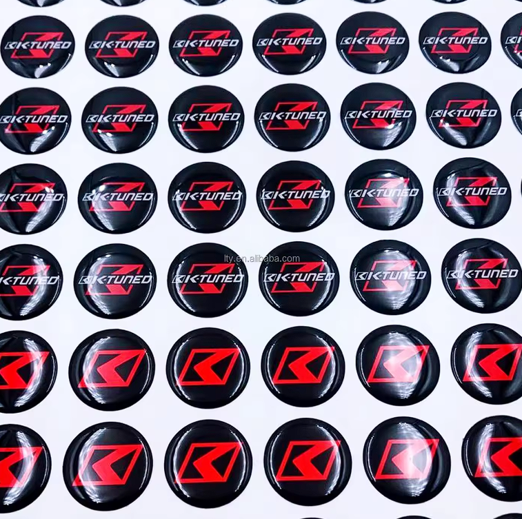 Custom Logo Self-adhesive Extra Sticky 3d Embossed gel glue label printing Clear soft Crystal Resin 3D Epoxy Dome Sticker