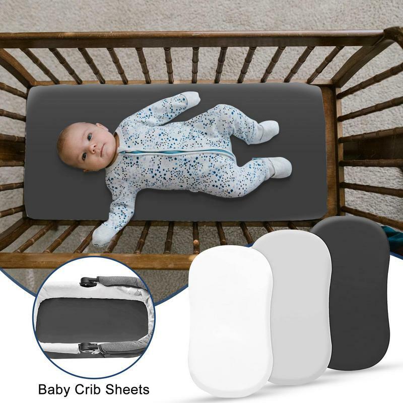 Sprei tempat tidur bayi, Set seprai tempat tidur bayi elastis bernapas dan nyaman untuk anak laki-laki dan perempuan
