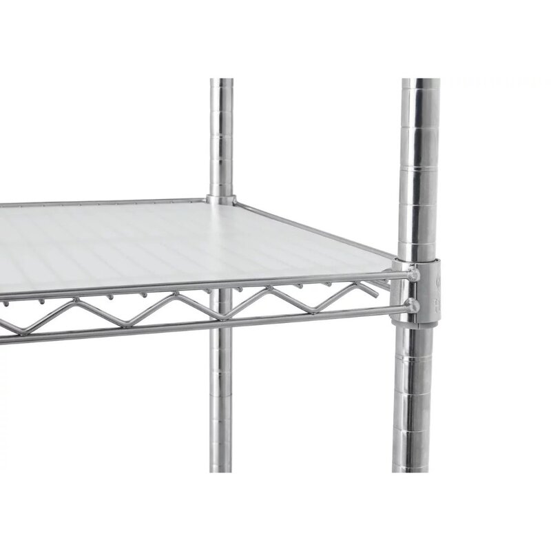 Wire Shelf Unidade com Niveladores, Chrome Capacidade, 2400 lb, 4 Prateleiras Tier