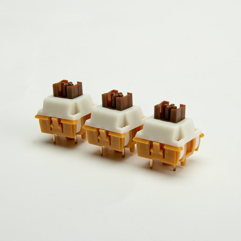 Yunzii Karamell Kaffee vor geschmiert 5-polige stumme lineare leise Schalter für Hot-Swap-Gaming mechanische Tastatur, 35 teile/paket