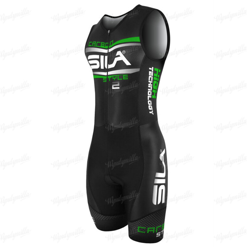 Sila Men Sleeveless Summer Cycling Jersey trisuit Triathlon Speed Skinsuit Maillot Ciclismo MTB Bike Running Swimming Clothing