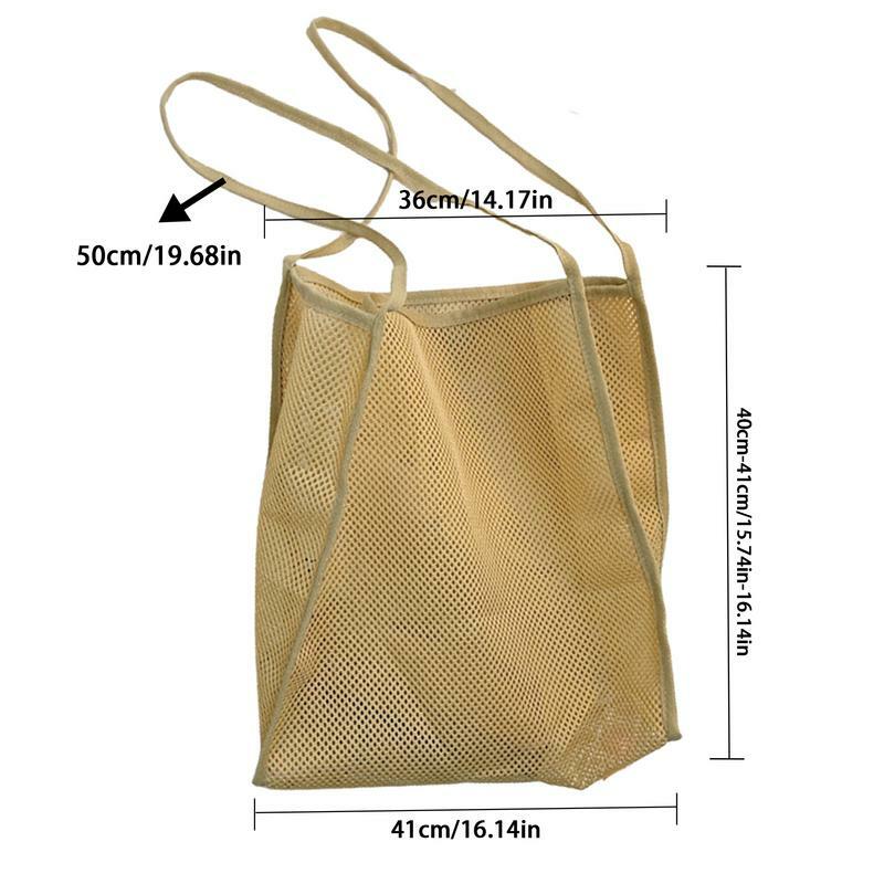 Tasche einkaufen Mode Mesh Tasche Küche One-Shoulder Mesh Strand große Kapazität Mesh Hohl Aufbewahrung beutel Handtasche