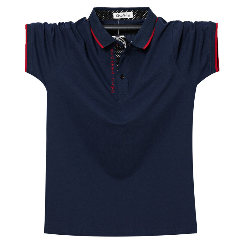 Herren einfarbiges Polos hirt 95% Baumwolle weich, atmungsaktiv, lässig und locker Herren Polo großes Revers Kurzarm T-Shirt