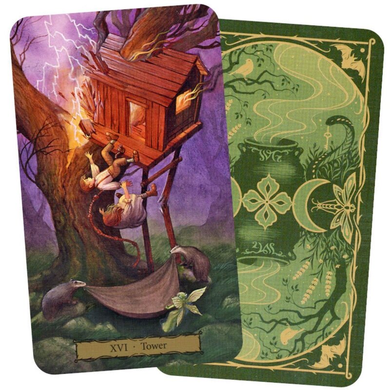 Tarot of The Witch's Garden 78 buah contoh kartu dan sihir menanti Anda di kebun penyihir 10.3*6cm