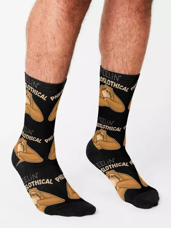 Feeling Philoslothical - thinking sloth Socks warm winter snow moving stockings Women's Socks Men's