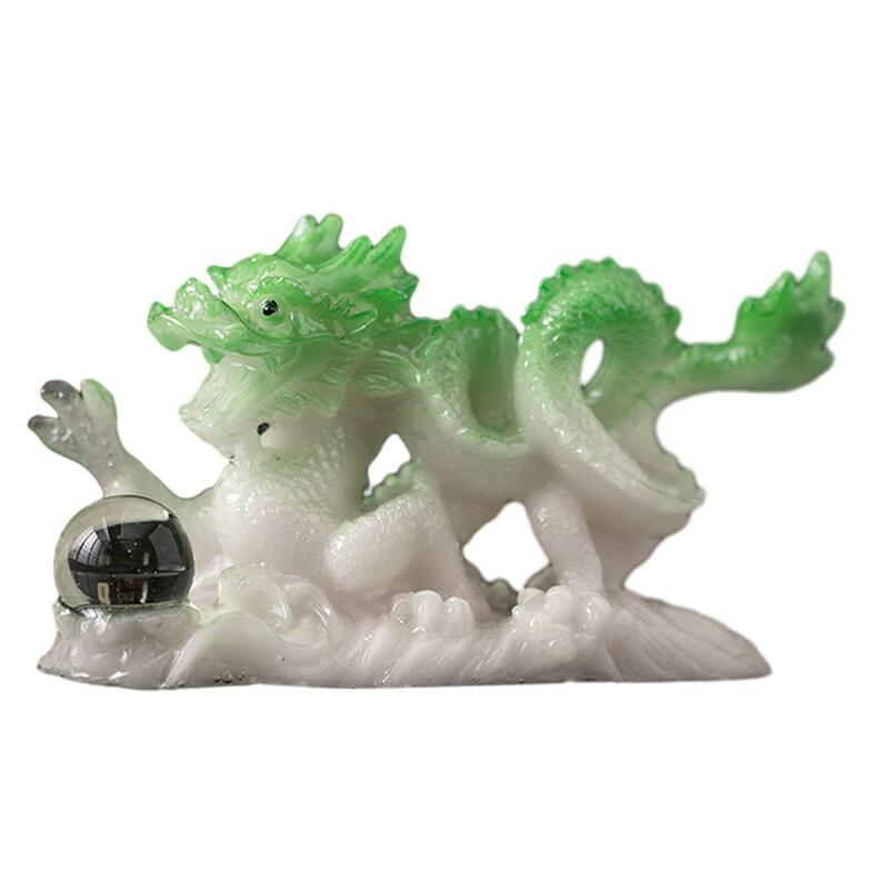 Smok bawiący się posąg z koralików chińska herbata dekoracja herbaty ozdoba na stół